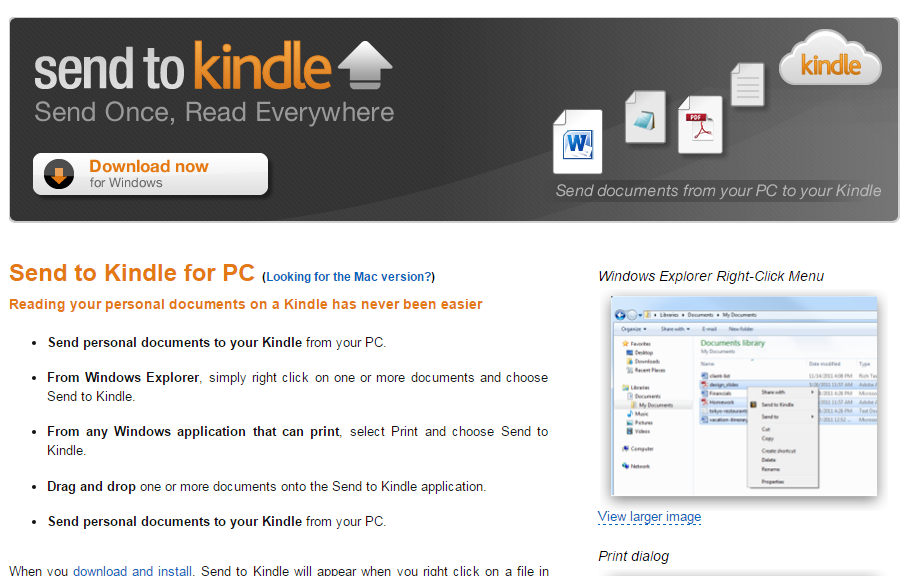 send to kindle android chrome