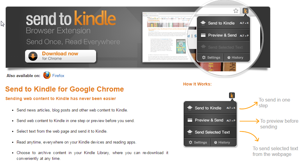 send to kindle website