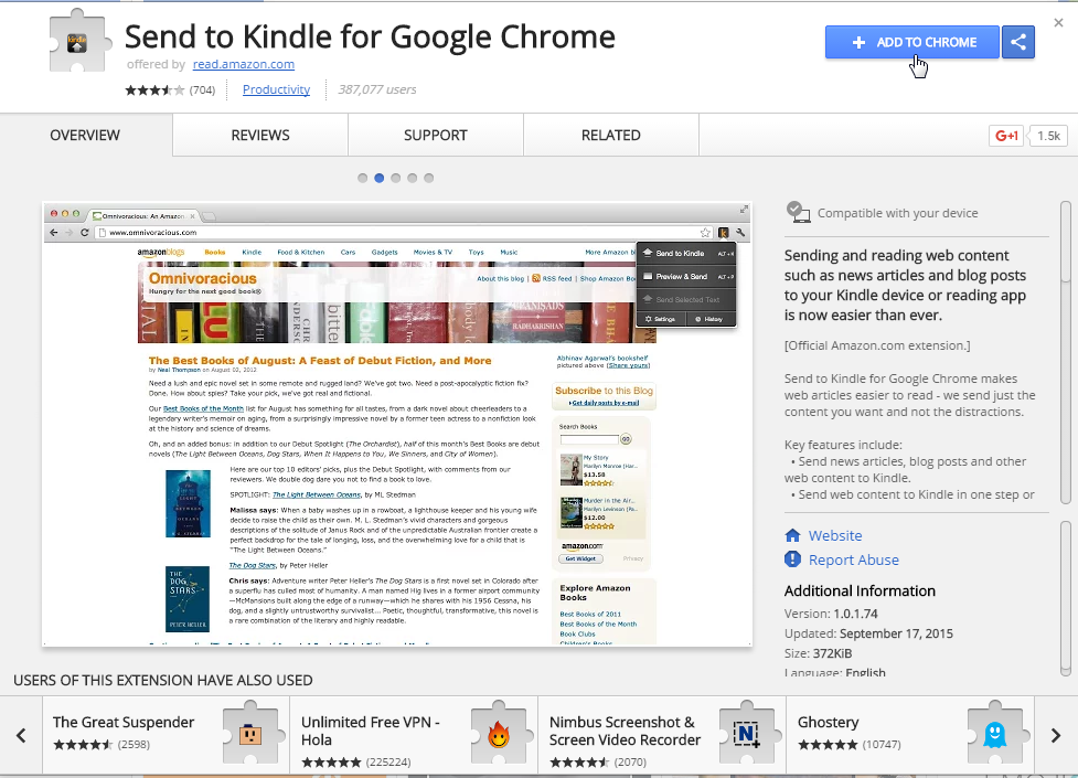 kindle login to chrome