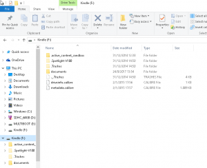 Kindle Folder as USB Drive Screenshot