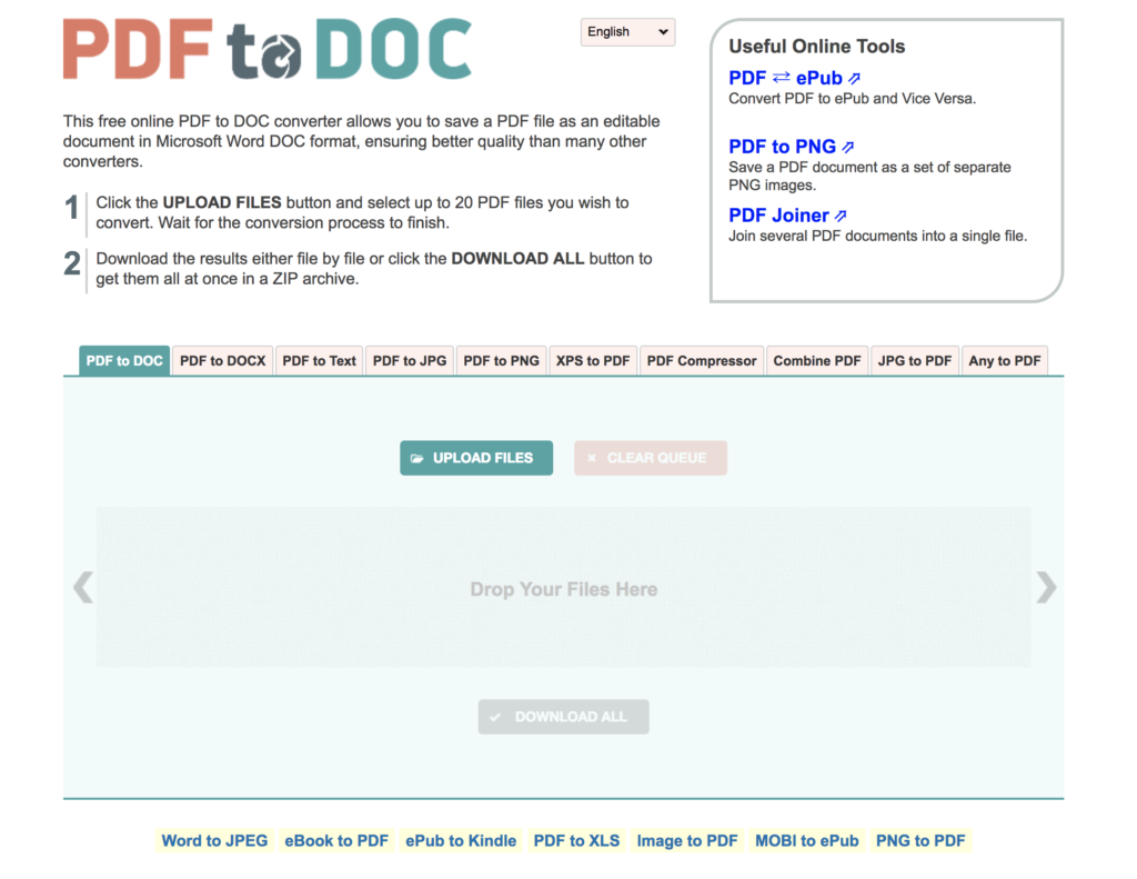 PDF2DOC screenshot