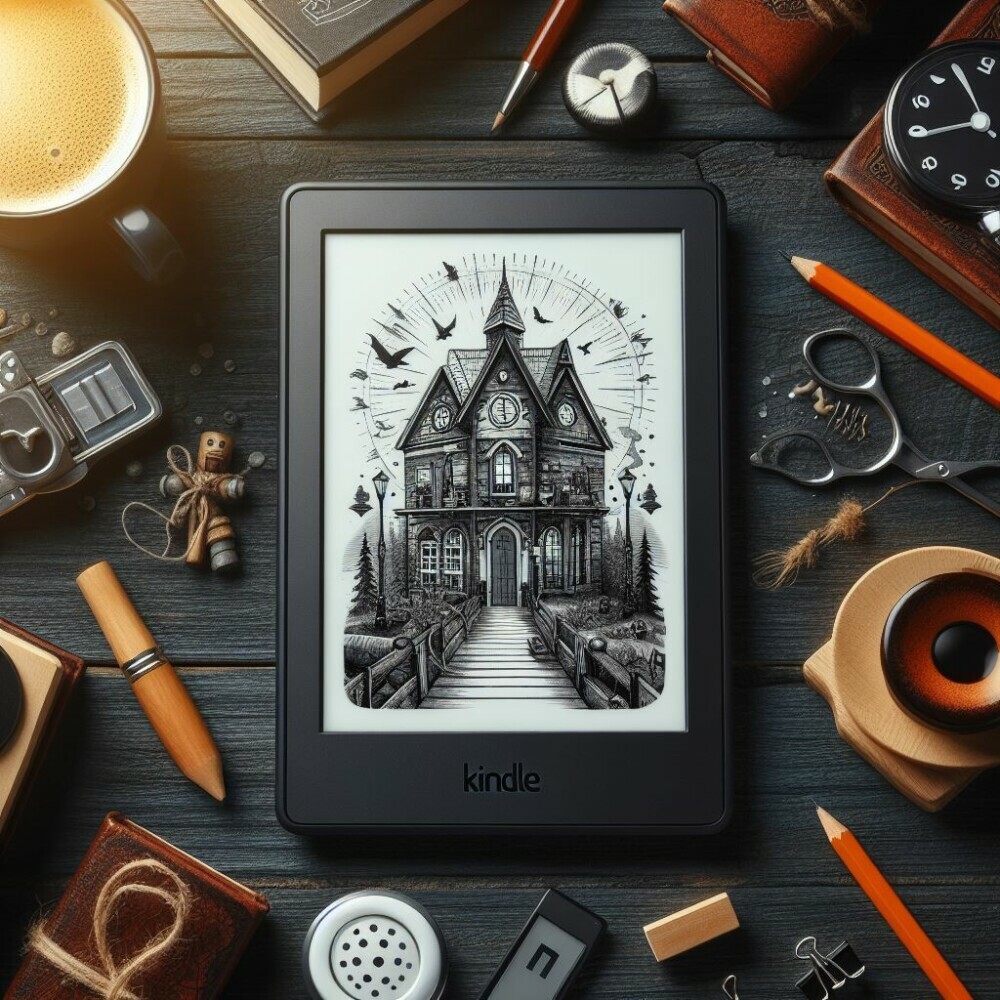 Kindle Paperwhite with a castle image in 
