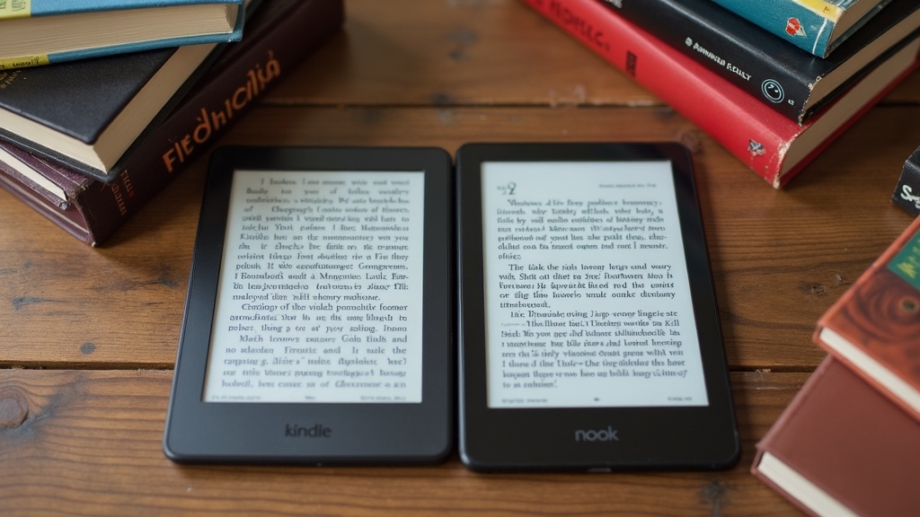 Kindle vs Nook comparison graphic